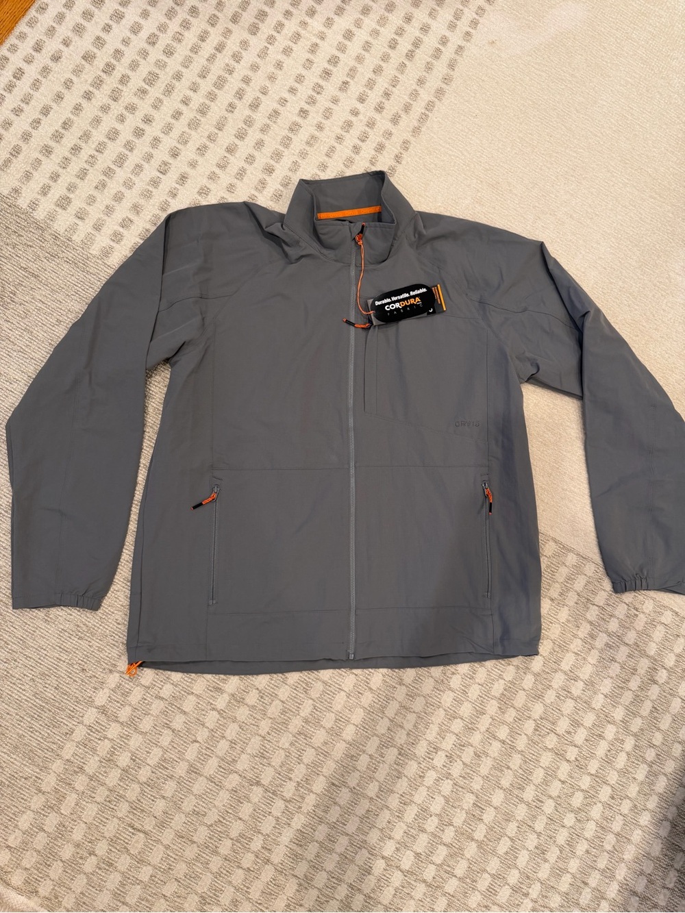 Orvis Gray Windbreaker Jacket, Men’s XL, new with tags